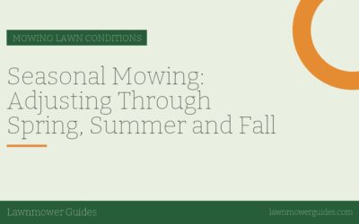 Seasonal Mowing: Adjusting Through Spring, Summer and Fall